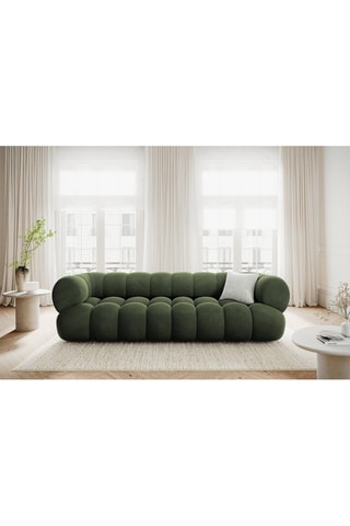 Canapé modulaire Maurice - Vert - 4 places - Toucher velours