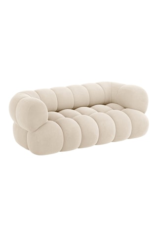 Canapé Maurice - Beige clair - 2 places - Toucher velours