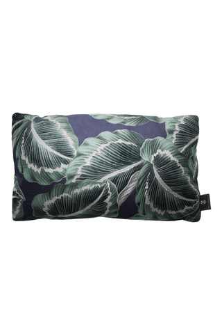 Coussin en velours Jungle - Bleu - 50 x 28 x 18 cm