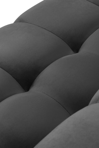 Pouf Yohan - Gris - En tissu velours