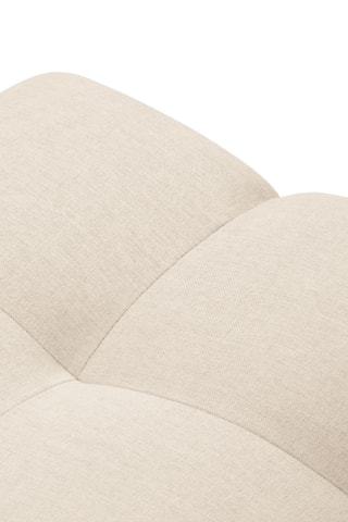 Pouf Yohan - Beige - En tissu structuré