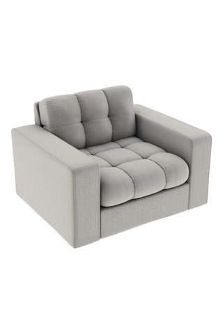 Fauteuil Yohan - Gris clair - En tissu structuré