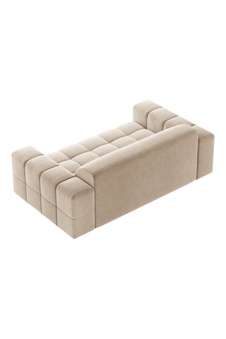Canapé Luc - Beige - 2 places - En tissu velours