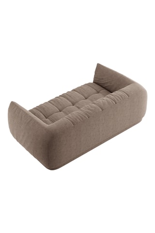 Canapé Julia - Marron - 2 places - En tissu structuré