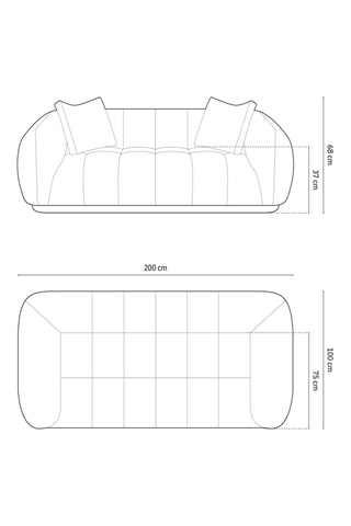 Canapé Julia - Marron - 2 places - En tissu structuré