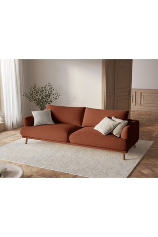 Canapé Margot - Brique - 3 places - En tissu structuré