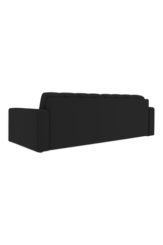 Canapé Yohan - Noir - 4 places - En tissu structuré