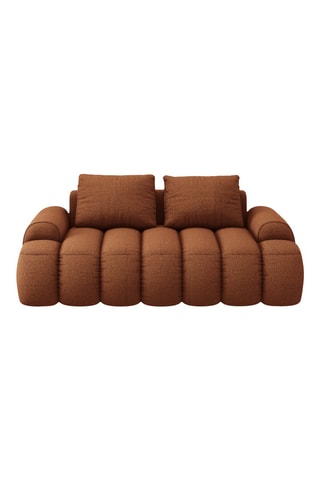 Canapé Simona - Brique - 2 places - En tissu structuré