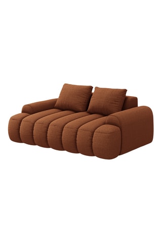 Canapé Simona - Brique - 2 places - En tissu structuré