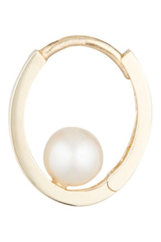 Créoles Cerceau - Or jaune et perles de culture