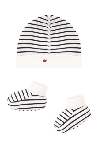 Bonnet et chaussons - Noir et blanc