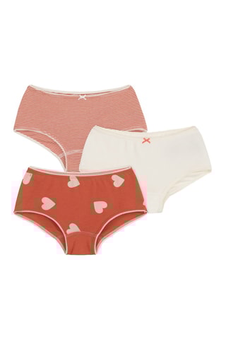3 culottes - Rouge et blanc