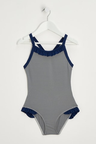 Maillot 1 pièce - Bleu marine et blanc