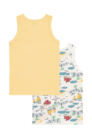 2 débardeurs - Jaune et blanc