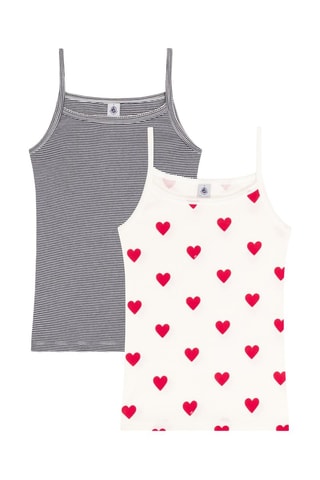 2 débardeurs - Noir et blanc