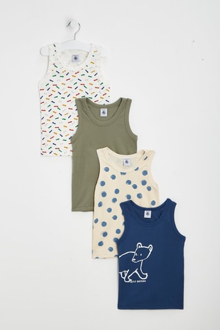 4 débardeurs - Bleu marine et kaki