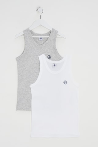 2 débardeurs - Blanc et gris chiné