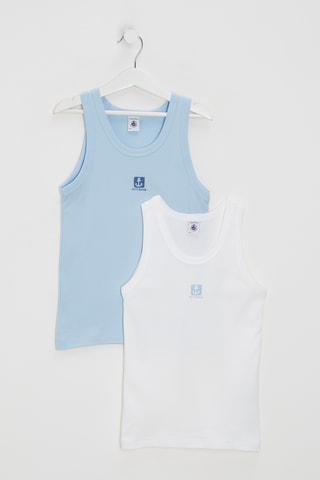 2 débardeurs - Ciel et blanc