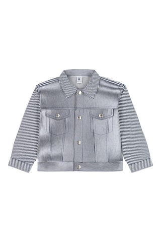 Veste à manches longues Bleu et blanc