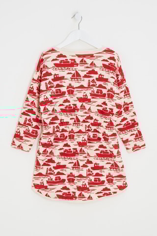 Robe - Beige et rouge