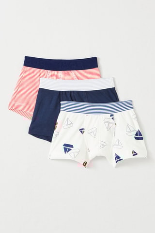 3 boxers. Bleu, blanc et rouge