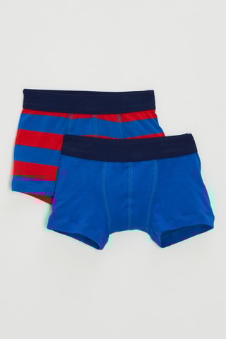 2 boxers - Bleu et rouge