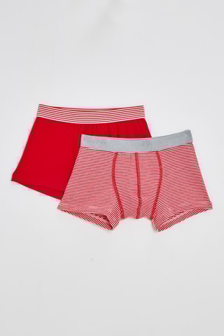 2 boxers - Rouge et blanc