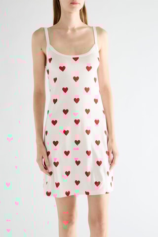 Chemise de nuit - Blanc et rouge