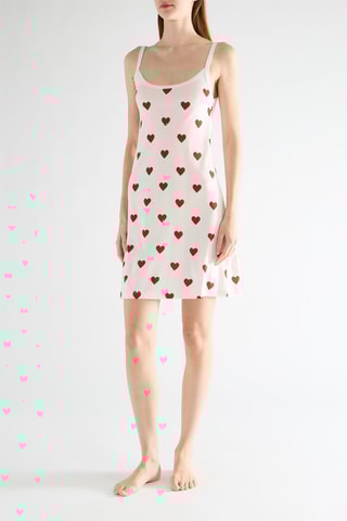 Chemise de nuit - Blanc et rouge