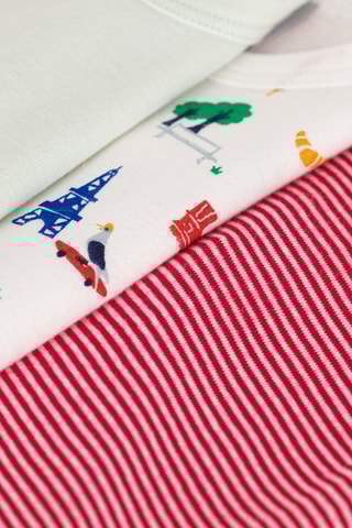 3 bodys - Blanc et rouge