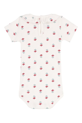 Body à manches courtes. Blanc