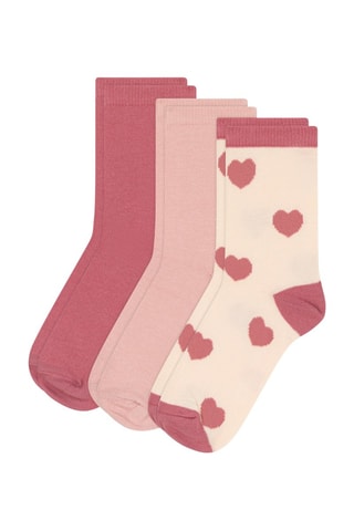 3 paires de chaussettes - Vieux rose et beige