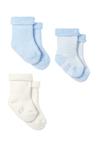3 paires de chaussette - Ciel et blanc