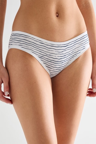 Culotte - Blanc et bleu marine