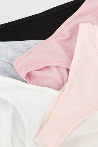 5 culottes - Gris chiné et noir