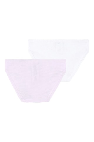 2 culottes - Blanc et rose