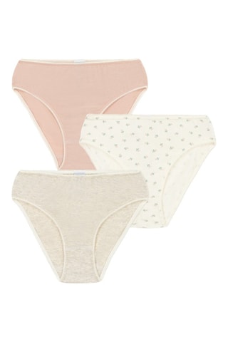 3 culottes - Rose, blanc et gris chiné