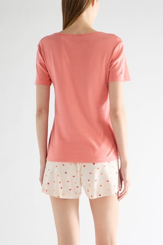 Pyjama - Corail et blanc
