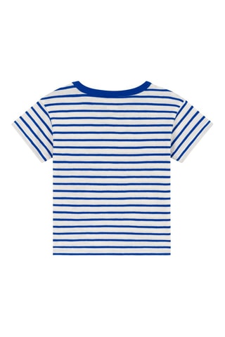 T-shirt - Gris clair chiné et bleu roi