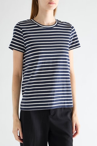 T-shirt - Bleu marine et blanc