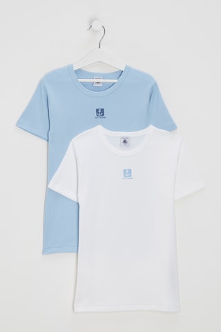 2 t-shirts - Ciel et blanc