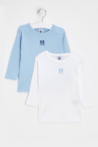 2 t-shirts - Ciel et blanc