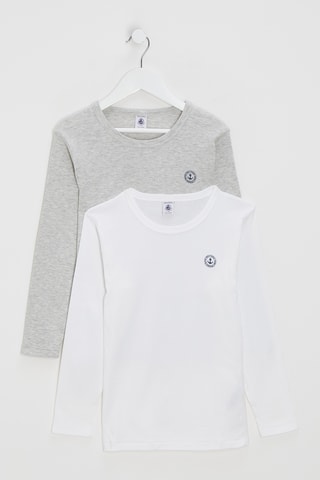 2 t-shirts - Blanc et gris chiné