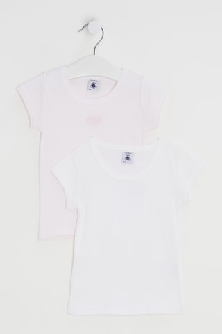 2 t-shirts - Rose poudré et blanc