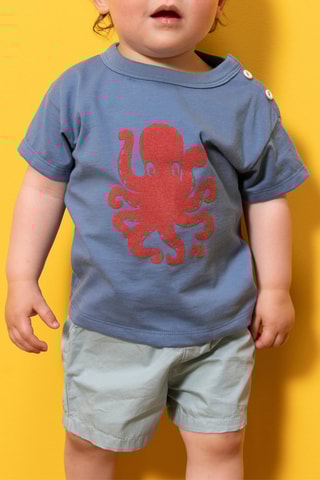 T-shirt - Bleu et rouge