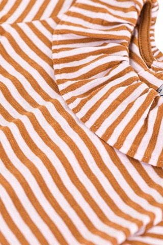 Blouse à manches courtes. Marron