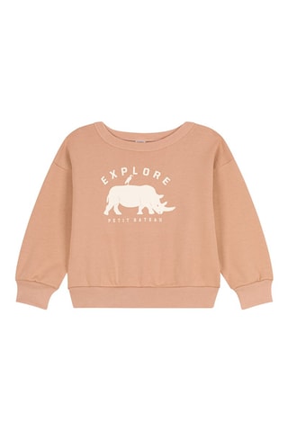 Sweat à manches longues. Beige