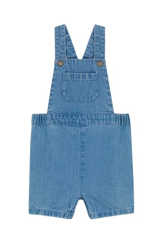 Salopette-short en jean - Bleu marine