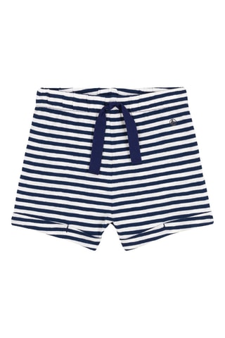 Short - Blanc et bleu marine