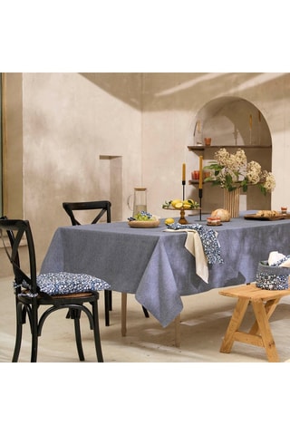 Toalha de mesa retangular - Azul-escuro - 100 x 140 cm